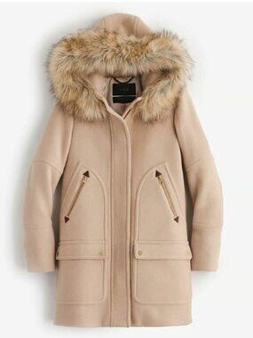 J Crew Stadium Parka in Blush - Size 6 Tall